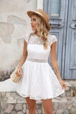 ma boheme top dentelle Robe Dentelle Blanche Courte Pour Mariage Champêtre