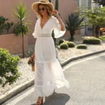 Robe Maxi Blanche Dentelle